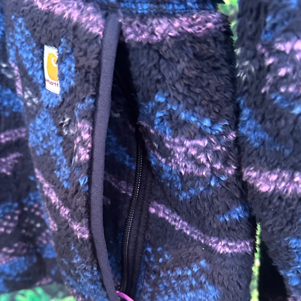 Carhartt Women’s Plus Blue & Purple Patterned Jacket size 2X - Picture 5 of 7